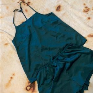 Stars Above Small Turquoise PJs satin